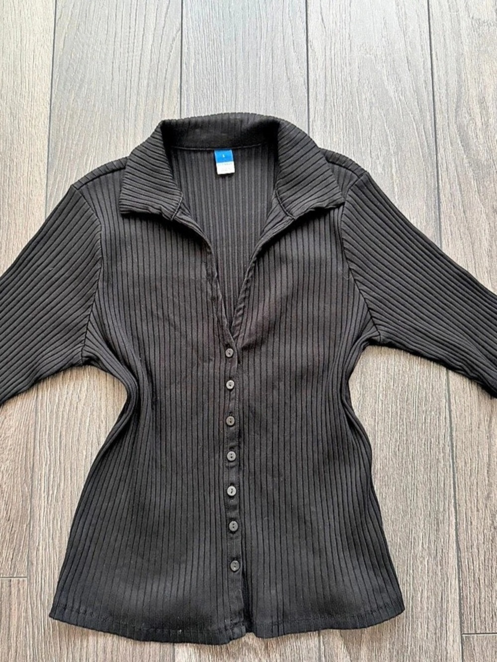 Old navy Ribbed Black Short Sleeve Size Large